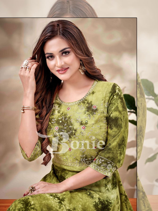 Bonie Tie Die Rayon Anarkali Designer Kurtis Catalog
